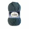 Пряжа Sport wool Nako, пыль. джинс - 13876, 25% шерсть, 75% премиум акрил, 5 мотков, 100 г, 120 м.
