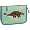 Пенал с наполнением (пишущие принадлежности) Динозаврик, 19.5 х 13.5 х 3.5 см, BRUNNEN (Германия) АКЦИЯ! В подарок Подставка для книг и учебников !