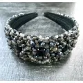 Ободок- Корона с кристаллами и бусинами