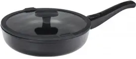 Сковорода глубокая с крышкой Panairo Chief, съёмная ручка, 26 см