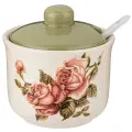 Сахарница Agness Корейская роза 10 см 1 бежевый/розовый/оливковый 9.5 см 10 см 300 мл 10 см