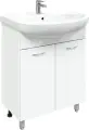 Тумба с раковиной белый глянец 66,5 см Onika Стелла 106501 + 1WH110174