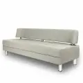 Диван прямой прага 190х67х77 см, нераскладной, светло-серый, рогожка