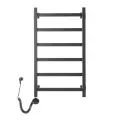 Электрический полотенцесушител из нержавеющей стали Квадро Плюс П6 400х800 EL черный