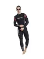 Гидрокостюм HISEA, для дайвинга, неопрен, черно-серо-красный, размер XL