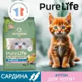 Сухой корм для котят Pro-Nutrition Flatazor Pure Life for Cats Kitten с сардинами (8 кг), беззерновой гипоаллергенный холистик, Франция