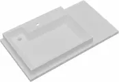 Раковина над стиральной машиной СаНта Юпитер 90 L прямоугольная, белая, с правым крылом, российская