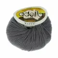Пряжа ADELIA KATTY 100% шерсть 10 шт. х 50 г 150 м +- 10 м №12 серый