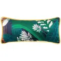 Декоративная подушка Shangri La, 45х20 см, на потайной молнии, цвет зеленый, желтый