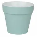 Кашпо для цветов 1,4 л. протея мятный горшок пластиковый для цветов с вкладкой ддиаметр 14,5 см; высота 13 см.