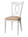 Стул деревянный лола, массив бука, эмаль белая , без патины , миндальный