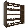 Стеллаж для вина и шампанского на 30 бутылок из дерева, размеры с бутылками Ш63.5хВ68хГ30, коричневый