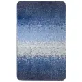 Коврик для ванной и туалета санакс одинарный синий переход, 50х80 см 100% полиэстер, код: 02212