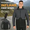 Мотокуртка INFLAME FREE WIND софтшел, цвет серо-черный, размер XS