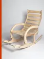 Кресло-качалка для дома и дачи неаполь КемпингГрупп, неокрашенное, из шлифованной фанеры, с подножкой.