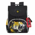 Ранец школьный GRIZZLY суперлегкий с анатомической спинкой, на ножках, с мешком для обуви, для мальчика RAm-585-5/1