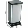 Ведро мусорное Rotho Paso с педалью и крышкой, 40 л (1754111006)