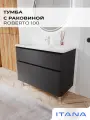 Тумба с раковиной в ванную, тумба для ванной Итана Roberto 100 1002х457х855 напольная Графит