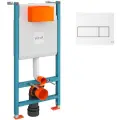 Инсталляция для унитаза Vitra V-Fix Core 732-5800-01, кнопка Root Square 740-2300 белый глянцевый