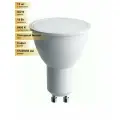(15 шт.) Светодиодная лампочка Saffit MR16 GU10 230V 15W(1275Lm) 6400K 6K матовая 57x50 SBMR1615 55223 Холодный белый. Цоколь GU10