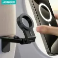 Магнитный держатель для телефона Joyroom. Крепление для самолета, дорожная и настольная подставка. Гибкое вращающееся крепление для сиденья в автомобиле. Черный цвет