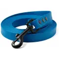 Поводок из биотана 3 м, ширина 16 мм, Woofy Iron , прорезиненный, водостойкий, синий