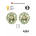 Набор 2 шт. Соска пустышка BIBS латексная классическая Studio Colour Pin - Sage Mix, 0+ месяцев