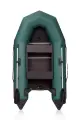 Моторная килевая лодка ПВХ Leader boats Тайга-270 Киль с жестким полом, 41 см баллоны, 2ух местная, зеленого цвета