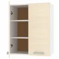 Шкаф кухонный навесной 60х30х72 см, Полка 600 - белый/дуб молочный