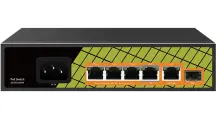 Коммутатор TANTOS TSn-4GP6G1S1, PoE, встроенный VoIP-адаптер, 4 порта 1000Mбит/с, 1 Uplink