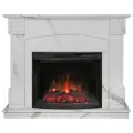 Электрокамин Carolina Marble WT c очагом Evrika 25.5, обогрев, звук потрескивания дров, пульт ДУ