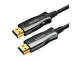 Кабель HDMI [AOC-HM-HM-100M] оптический, малодымный, 100 м, 4K/60HZ 4:4:4, v.2.0, ARC, 19M/19M, HDCP 2.2, Ethernet, черный, коробка AOC-HM-HM-100M