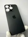Оригинальная задняя крышка (стекло) IPhone 14 Pro космический - черный с широким вырезом под камеру