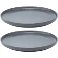 Набор из двух тарелок темно-серого цвета из коллекции Essential, 20 см