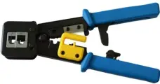 Обжимной инструмент для коннекторов Lanmaster типа EZ, 4P, 6P, 8P, с храповым механизмом, LAN-CRI-468R/EZ