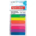 BRAUBERG Закладки клейкие неоновые пластиковые 45х8 мм, 126699, 15 шт. мультиколор 45 мм 8 мм