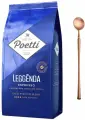 Кофе в зернах Poetti Legenda Espresso Арабика/Робуста, 1 кг + ложка