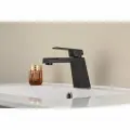 Смеситель для раковины Hansen HL10095-C черный латунь однорычажный традиционный стиль
