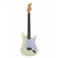 Электрогитара Stratocaster Белая Fabio ST100 WH S-S-S, 1V+2T (Электрогитара для начинающих)