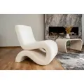 Дизайнерское кресло для отдыха в гостиную Альфа . Белый Оникс
