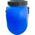 Тара. ру Бочка п/э 40л. круглая, с винтовой крышкой, с вкладышем внутри, с усиллеными ручками цв. синий 32327