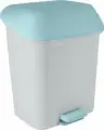 Контейнер для мусора с педалью Квадра 15 л, небесный