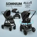 Прогулочная коляска с реверсивным блоком Amarobaby, Somnium, чёрный