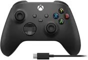 Геймпад беспроводной/проводной Microsoft Xbox Wireless Controller + Кабель черный HLDZ