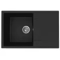 Мойка кухонная Practik из искусственного камня прямоугольная без сифона PR-M-735, цвет: черный оникс, база: 71х45 см, арт. PR-M-735-004