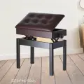 Банкетка для пианино, синтезатора регулируемая коричневый c отсеком для хранения / стул пианиста