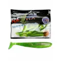 Силиконовая приманка для рыбалки RELAX - Риппер BASS 2,5, длина - 6,2cm, вес - 2,1g, цвет L002 (Lime-orange, Black Glitter, Silk) (15 штук)