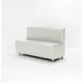 Диван для Офиса Слим 200х65х85см Искусственная кожа Белый Матовый, на 4 места