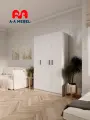 Шкаф A-A MEBEL ПАК, 120x48x204, трёхстворчатый, распашной, белый