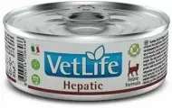 Влажный корм Farmina Vet Life Hepatic для кошек всех пород, при хронической печеночной недостаточности, Фармина Вет Лайф лечебный рацион со вкусом курицы индейки, 12шт по 85г